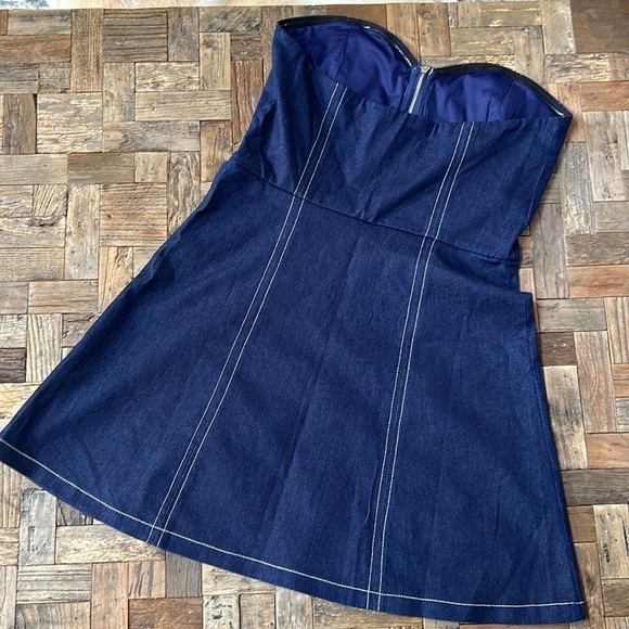 By The Way Dark Denim Strapless Mini Dress Revolve Large - Picture 10 of 13